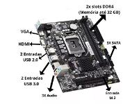 Computador MultiPc Core I5 6ª Gen 16GB RAM SSD 1TB Nvme Windows 10 Pro - 4