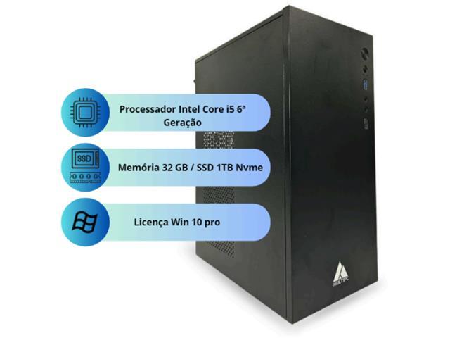 Computador MultiPc Core I5 6ª Gen 32GB RAM SSD 1TB Nvme Windows 10 Pro - 1