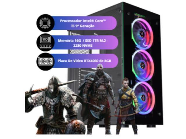 PC Gamer MultiPC Core i5 9Gen 16GB RAM SSD 1TB Nvme RTX4060 8GB Win11 - 1