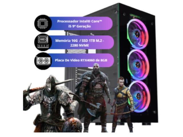 PC Gamer MultiPC Core i7 9Gen 32GB RAM SSD 1TB Nvme RTX4060 8GB Win11 - 1
