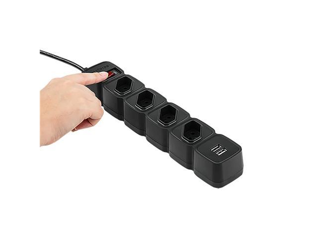 Filtro de Linha Intelbras com 4 Tomadas e 2 USB EPE 204 Preto - 3