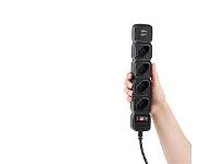 Filtro de Linha Intelbras com 4 Tomadas e 2 USB EPE 204 Preto - 4