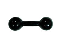 Halter para Musculação Polimet Emborrachado 10 kg Preto - 1