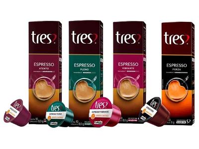 Combo 40 Cápsulas de Café 3 Corações Atento + Forza + Pleno + Vibrante