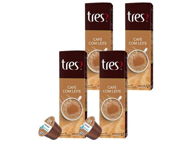 Combo 40 Cápsulas Três Corações Café com Leite - 1