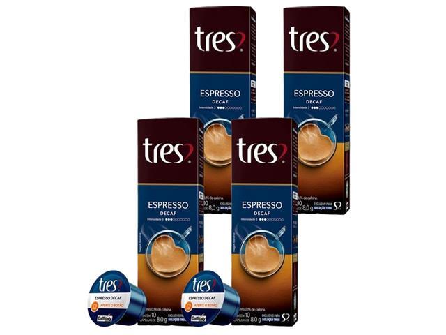 Combo 40 Cápsulas Três Corações Café Espresso Decaf - 1