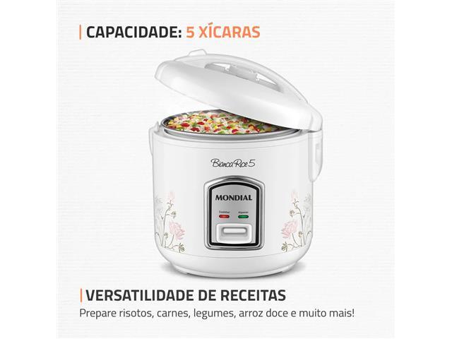 Panela de Arroz Elétrica Mondial NPE-05-5X Bianca Rice 5 Xícaras 110V - 2