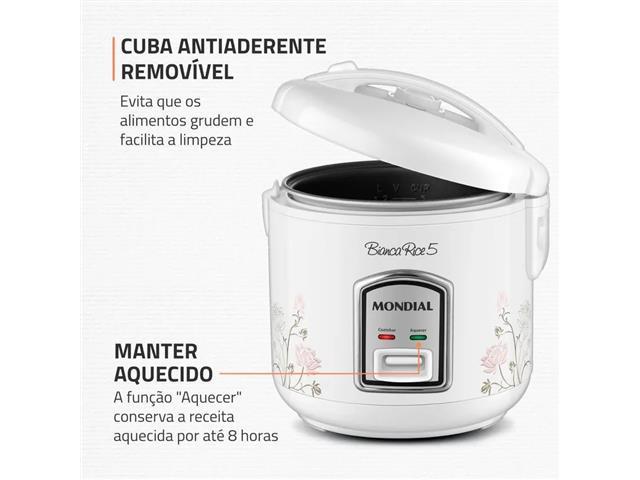 Panela de Arroz Elétrica Mondial NPE-05-5X Bianca Rice 5 Xícaras 110V - 3