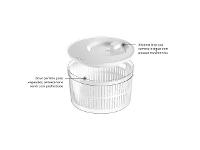 Secador de saladas OU 5,5L Clear Fresh Branco - 2