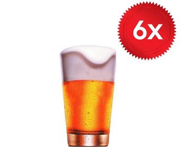 Combo 6 Copos Caldereta Transparente Liso 350ML