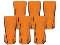Combo 6 Unidades Copo Rombus 465ML Neon Laranja - 1