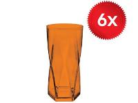 Combo 6 Unidades Copo Rombus 465ML Neon Laranja - 2