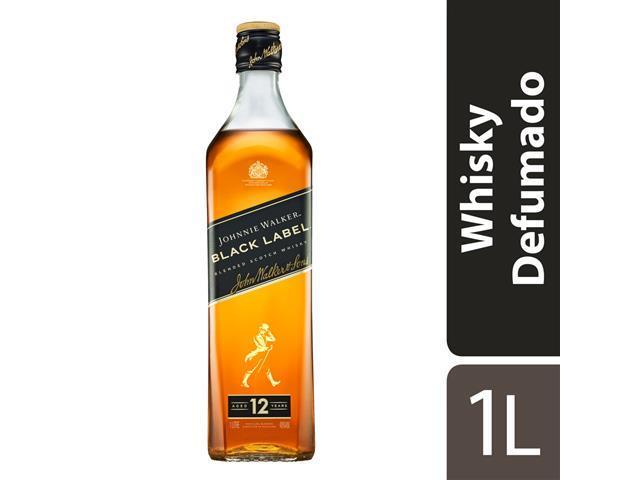 Combo 2 Garrafas Johnnie Walker Whisky Escocês Blended Black Label 1L - 1