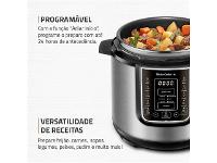 Panela de Pressão Elétrica Digital 6L Mondial Preto/Inox 1000W - 3