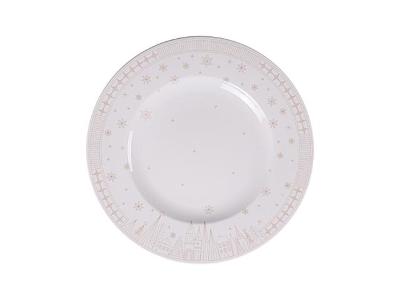 Prato Panettone Tramontina Capodanno em Porcelana Decorada 28 cm