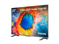 Smart TV QLED 55" 4K Toshiba 55C450NS Google TV WiFi TB035M - 4