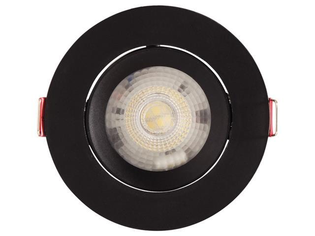 Spot LED Tramontina Redondo 5W 3000K Preto com Luz Amarela - 1