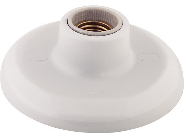 Plafon Tramontina E27 com Soquete de Porcelana 4 A 250 V Branco - 1
