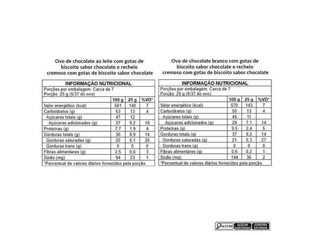 Ovo de Páscoa Kopenhagen Exagero Black & White Cookies And Cream 370G - 4