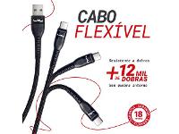 Cabo Lity C11P USB A - USB C Carregamento Rápido Até 60W E 3A 2M Preto - 2