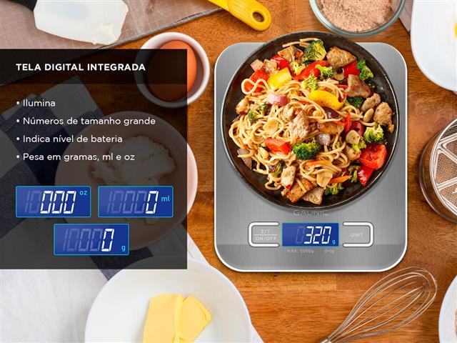 Balança de Cozinha Digital até 10KG Alta Precisão Gadnic - 3