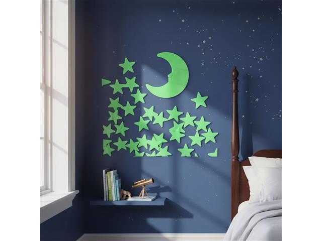 100 Estrelas Fluorescentes Neon Brilha No Escuro Teto e Parede Gadnic - 3