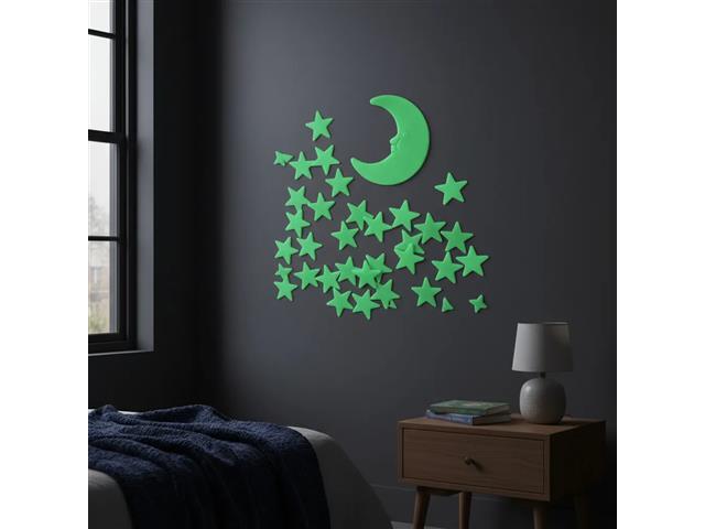 100 Estrelas Fluorescentes Neon Brilha No Escuro Teto e Parede Gadnic - 4