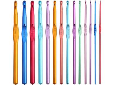 Kit Agulha Crochê Alumínio Gadnic 14 Un Colorida
