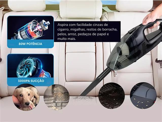 Aspirador de Pó Carro 12v Potente 80w Gadnic - 3