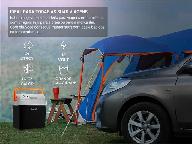 Mini Geladeira Portátil Cooler Automotivo 12V 24Lts Gadnic - 3
