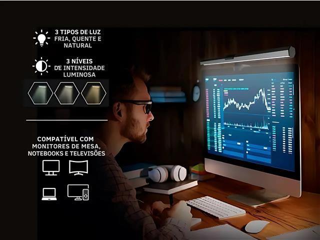 Luminária LED Barra USB para Monitor e Notebook Gadnic - 4