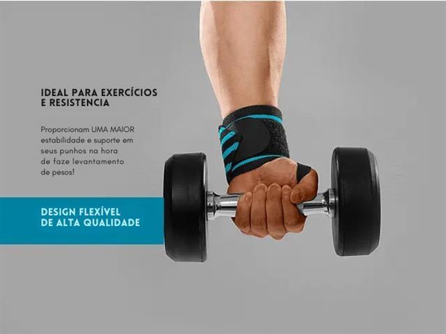 Par de Munhequeiras Elásticas para Musculação Gadnic - 1
