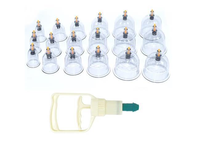 Kit 18 Ventosas com Bomba Ventosaterapia Massoterapia Gadnic - 1