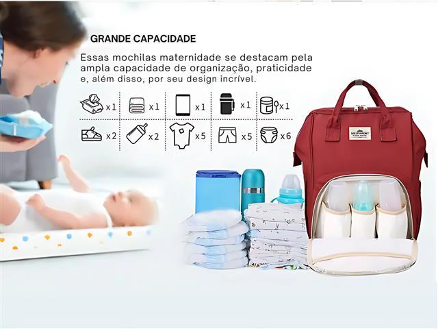 Mochila Bolsa Maternidade Gadnic com Porta Mamadeiras - 3