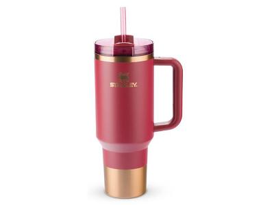 Copo com Canudo Stanley Quencher 2.0 Gilded Pomegranate 1,180 Litros