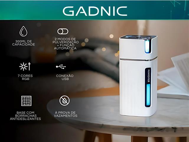 Umidificador de Ar Ultrassônico 300ml com Luz LED Gadnic 110v/220v - 2