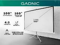 Tela Projetor 100" Projeção Retrátil com Tripé Gadnic - 2