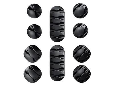 Organizador de Fios Premium Adesivo Gadnic Kit 10 Unidades