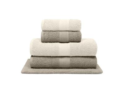 Jogo de Toalha Buettner de banhão Natural Khaki/ marfim 5 Peças