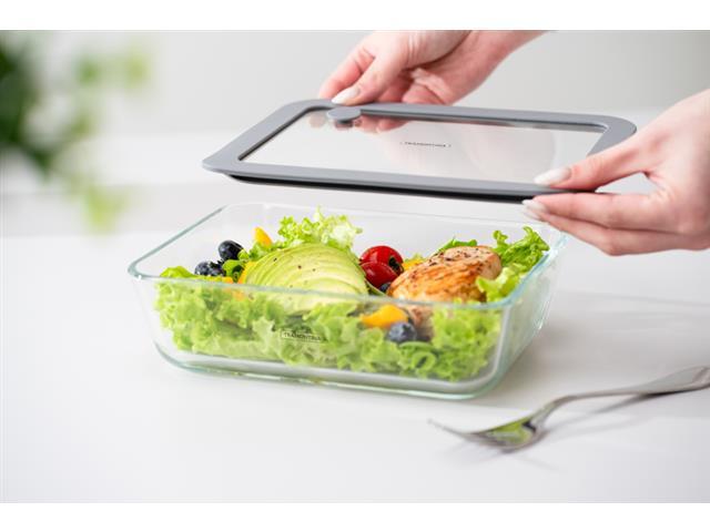 Pote de Vidro Tramontina Vittra Retangular com Tampa Hermética 0,7 L - 3