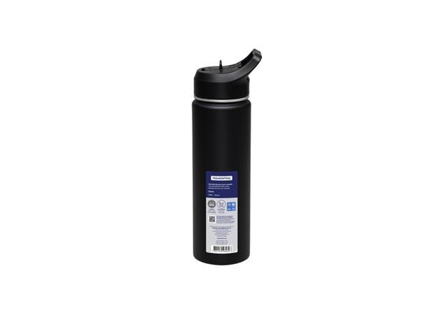 Garrafa Térmica Tramontina 650 ml Preta com Canudo - 1