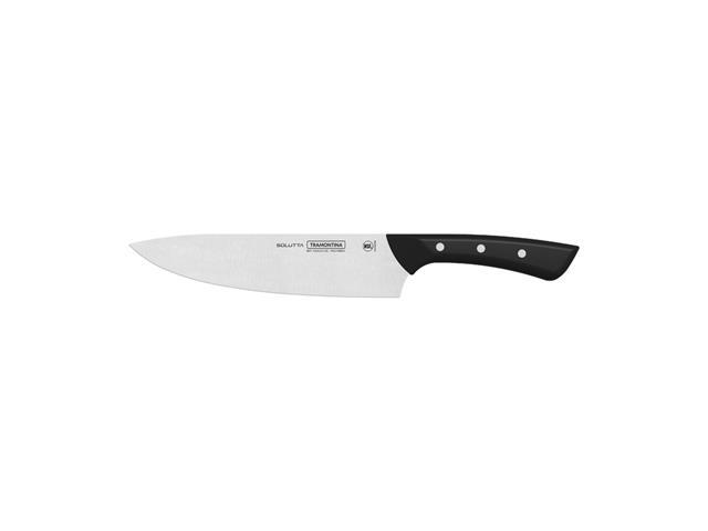 Faca Chef Tramontina Solutta com Lâmina em Aço Inox Preto 8" - 1