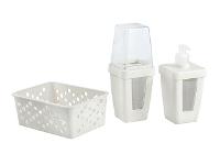 Kit Evo Banho Vítrea com Tampa 3 Peças - Marfim - 1