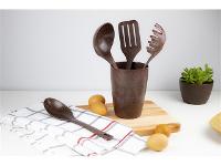 Kit Evo de Utensílios com Suporte 5 Peças - Imbuia - 3