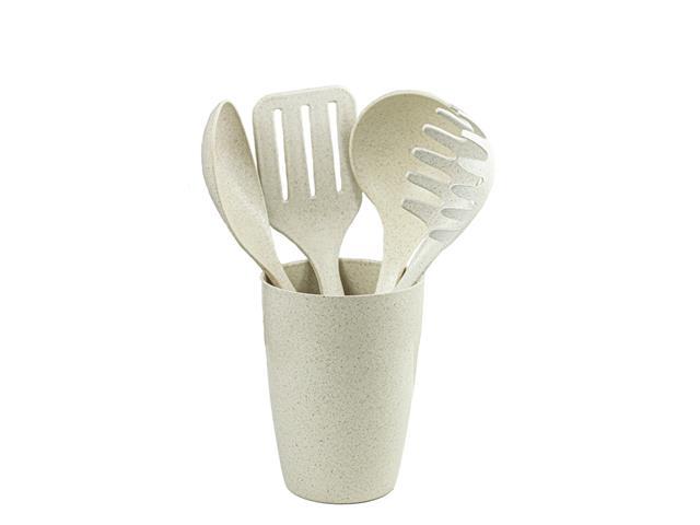 Kit Evo de Utensílios com Suporte 5 Peças - Marfim - 1