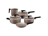 Jogo de Panelas Tramontina Milazzo em Alumínio Max Amêndoa 5 Peças - 2