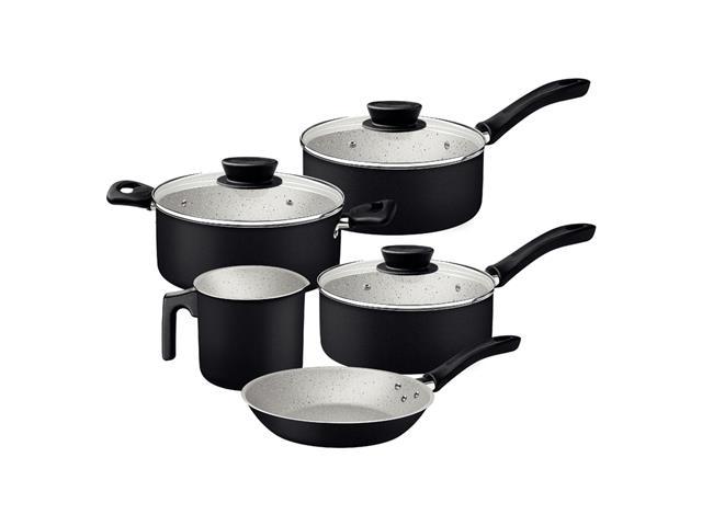 Jogo de Panelas Tramontina Linz em Aluminio Starflon Max Preto 5 Peças - 1