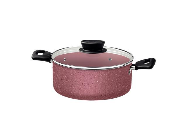 Jogo de Panelas Tramontina Linz em Aluminio Starflon Max Rosa 04 Peças - 3