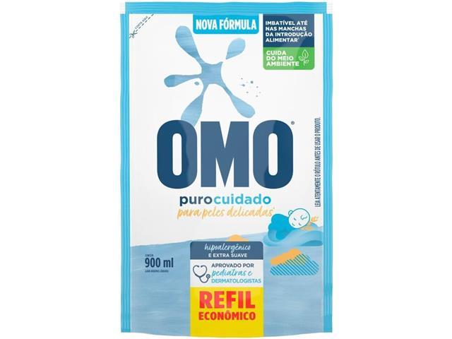 Lava-Roupas Líquido Omo Puro Cuidado 900ml Embalagem Econômica - 1