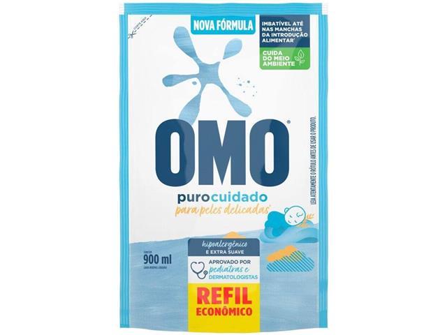 Lava-Roupas Líquido Omo Puro Cuidado 900ml Embalagem Econômica - 2